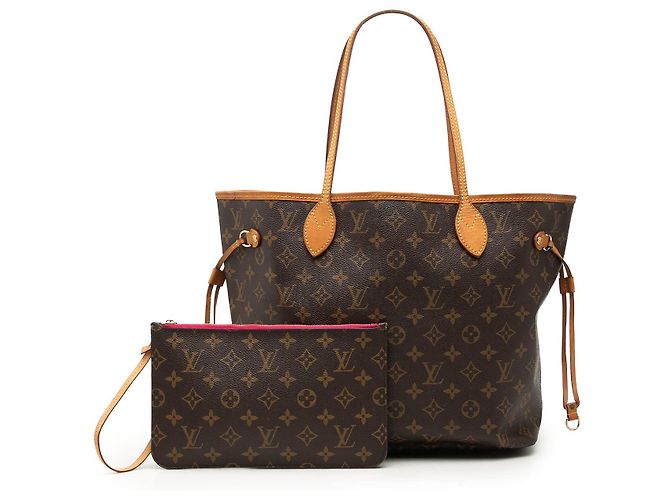 Borsa Tote Louis Vuitton Monogram Neverfull MM Marrone - vista 8