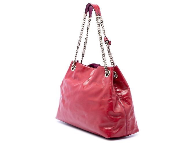 Borsa Soho Chain Medium in vernice rossa Gucci Rosso - vista 2