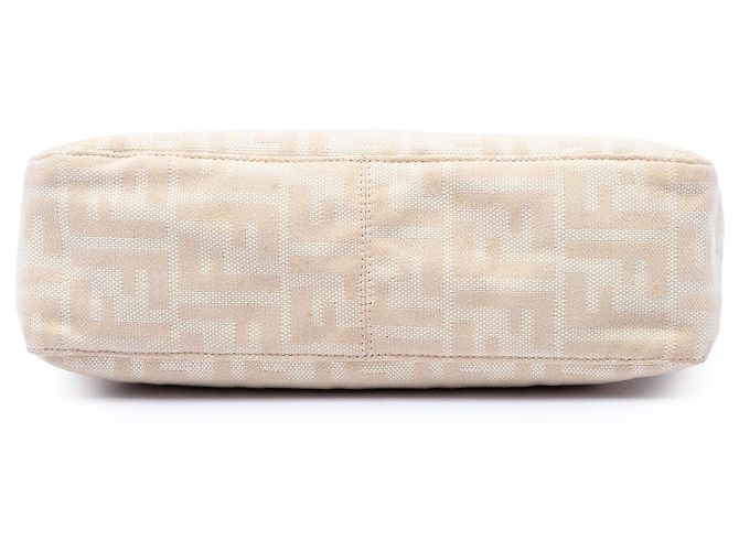 Borsa a tracolla Fendi Zucca Canvas Beige - vista 3