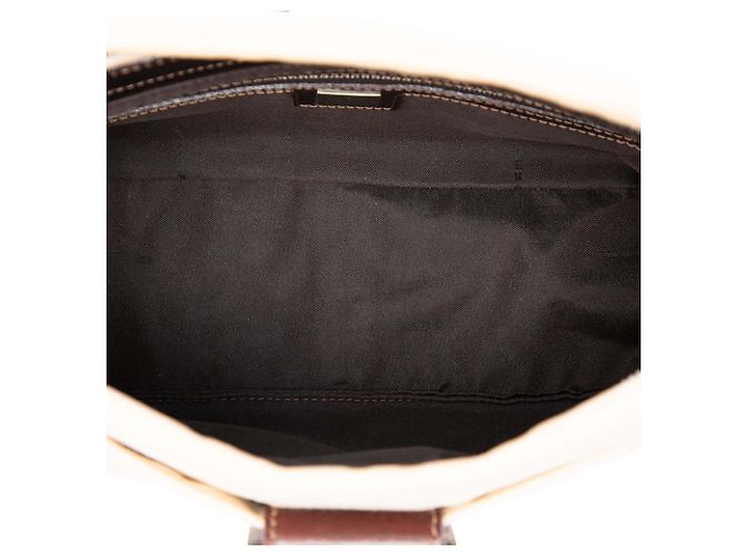 Borsa a tracolla Fendi Zucca Canvas Beige - vista 4