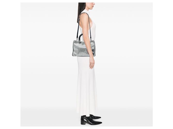 Borsa Diorissimo in tweed metallizzato argento Dior Medium - vista 5