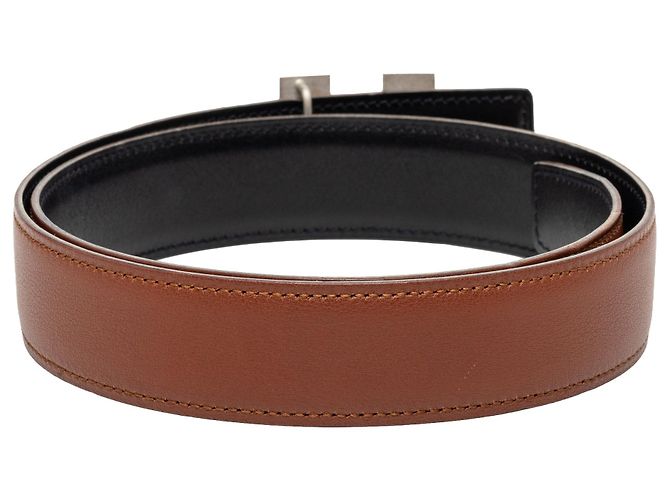Hermès Cadena H Wendelgürtel aus Chevre Mysore in Schwarz - Ansicht 3