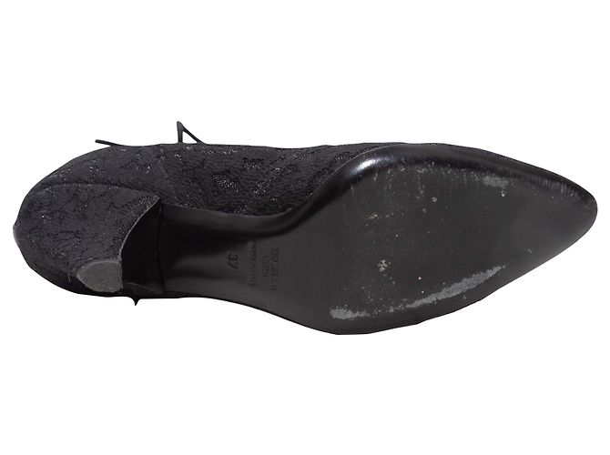 Laurence Dacade Spitzstiefel aus Spitze mit Absatz in Schwarz Größe 37 - Ansicht 5