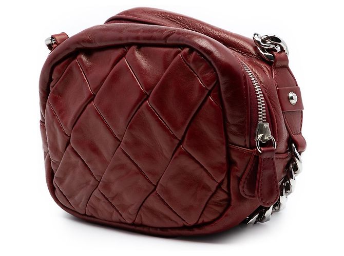 Rote Chanel CC gesteppte Lammleder Camera Bag - Ansicht 2