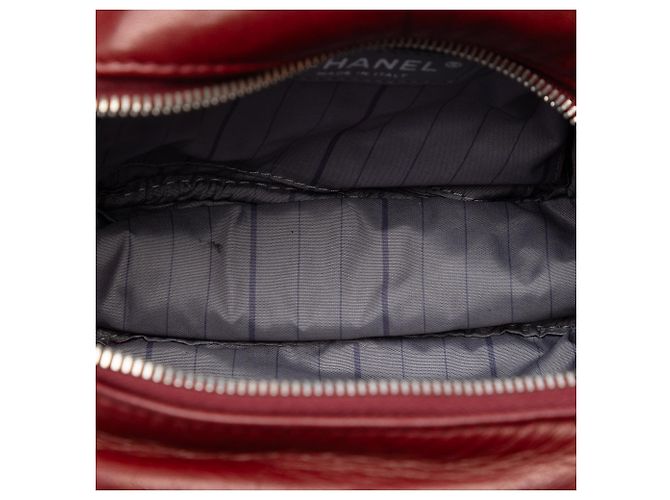 Rote Chanel CC gesteppte Lammleder Camera Bag - Ansicht 4