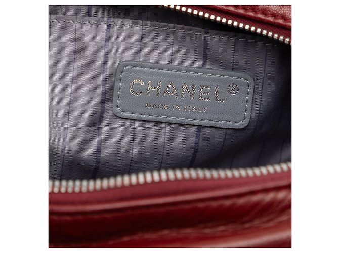 Rote Chanel CC gesteppte Lammleder Camera Bag - Ansicht 5