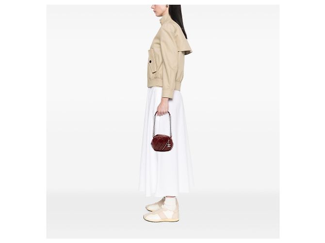 Rote Chanel CC gesteppte Lammleder Camera Bag - Ansicht 7