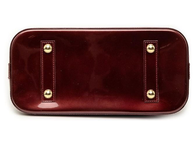 Borsa Louis Vuitton Monogram Vernis Alma PM rossa Rosso - vista 3