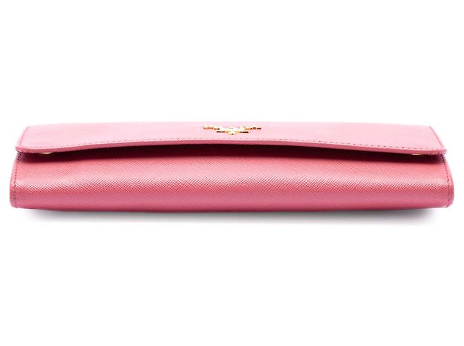 Borsa a tracolla Prada Saffiano Wallet On Chain Rosa - vista 3