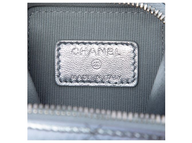 Borsa Cube Coco Punk Chanel in lambskin metallizzato argento - vista 5