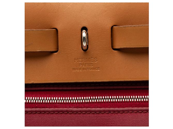 Borsa Hermès Toile Herbag Zip 31 rossa Rosso - vista 5