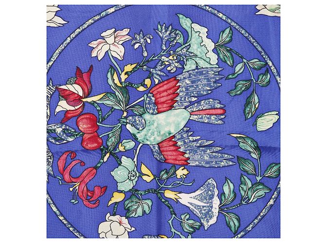 Foulard di seta Hermès Pierres D Orient Et D Occident Blu 90 - vista 2