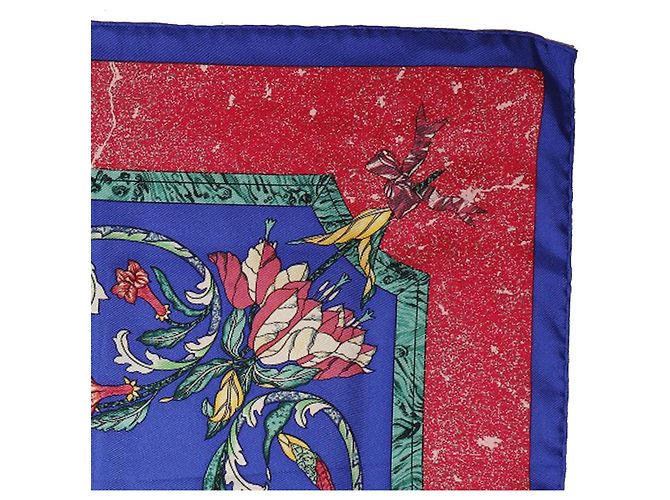 Foulard di seta Hermès Pierres D Orient Et D Occident Blu 90 - vista 8