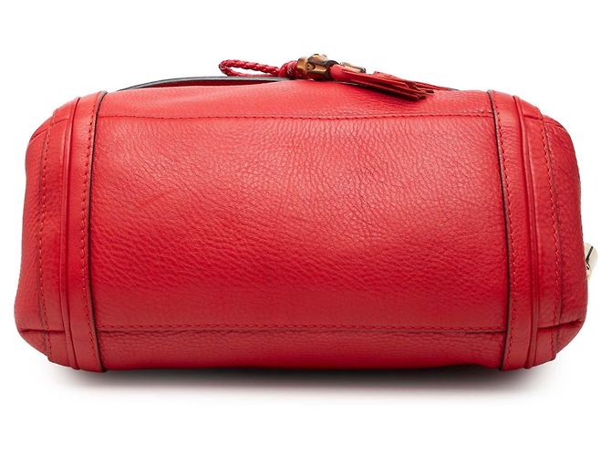 Roter Gucci Bella Satchel aus Leder - Ansicht 3