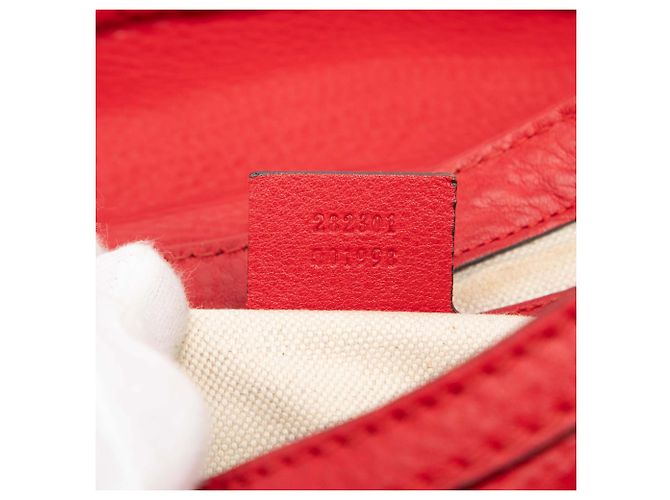 Roter Gucci Bella Satchel aus Leder - Ansicht 6