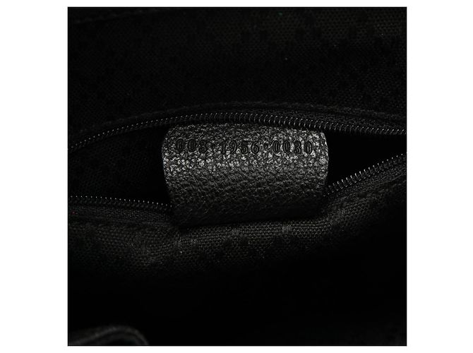 Bamboo Zaino Gucci in camoscio nero con bambù - vista 6