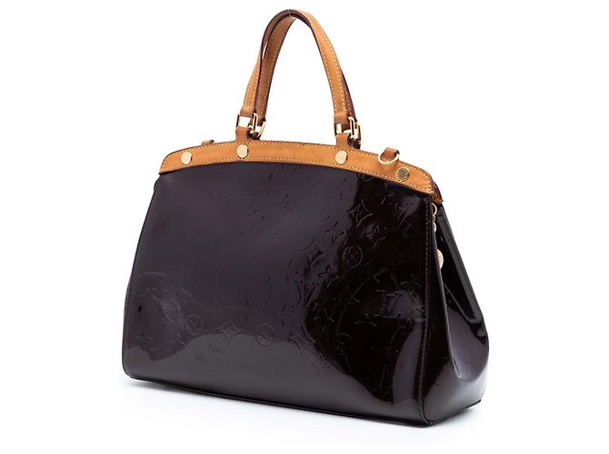 Borsa Satchel Louis Vuitton Monogram Vernis Brea MM Viola Porpora - vista 2