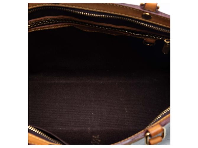 Borsa Satchel Louis Vuitton Monogram Vernis Brea MM Viola Porpora - vista 4