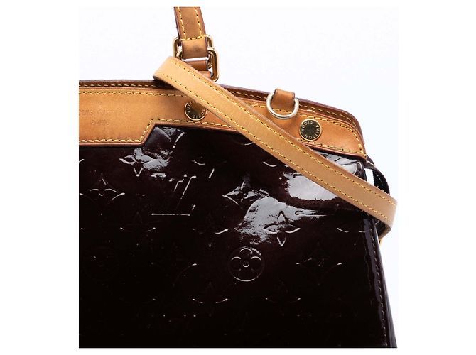 Borsa Satchel Louis Vuitton Monogram Vernis Brea MM Viola Porpora - vista 7