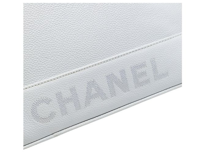 Borsa a tracolla Chanel Caviar Logo con catena grigia Grigio - vista 5