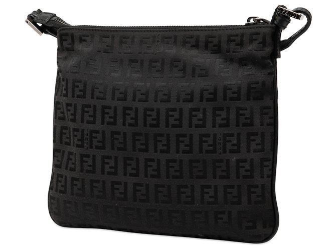 Borsa a tracolla Fendi Zucchino Canvas nera Nero - vista 2