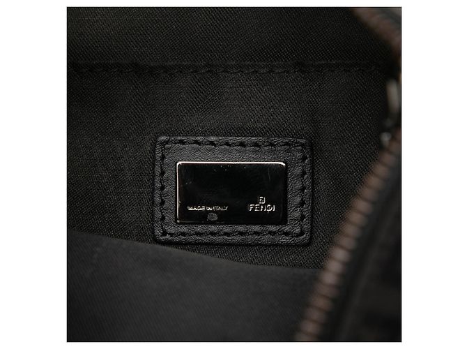 Borsa a tracolla Fendi Zucchino Canvas nera Nero - vista 5