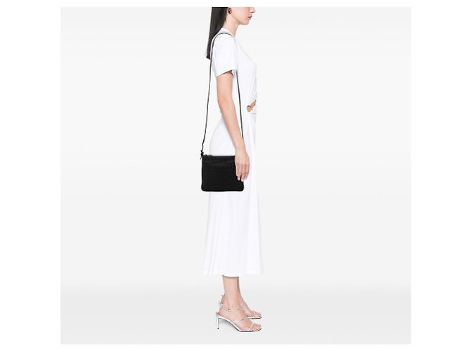 Borsa a tracolla Fendi Zucchino Canvas nera Nero - vista 7