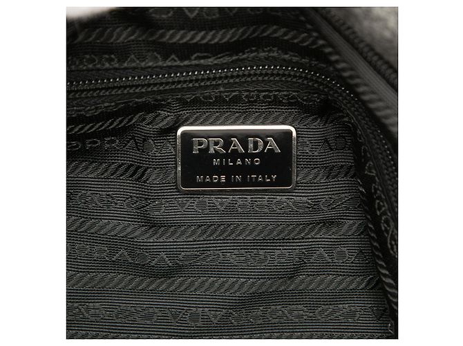 Borsa a tracolla Prada in lana grigia Grigio - vista 5