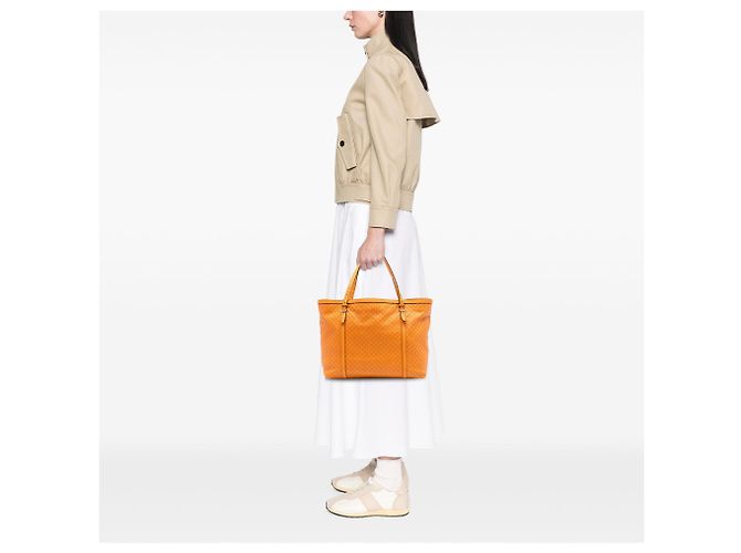 Borsa Tote Gucci Microguccissima Nice Arancione - vista 7