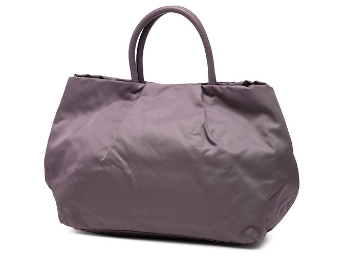 Borsa Tote Prada Tessuto Fiocco Viola Porpora - vista 2