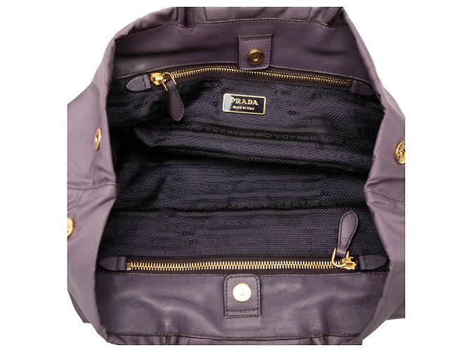Borsa Tote Prada Tessuto Fiocco Viola Porpora - vista 4