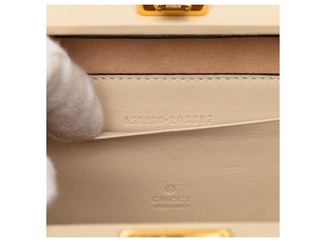 Borsa a tracolla Gucci in pelle marrone con G intrecciate - vista 5
