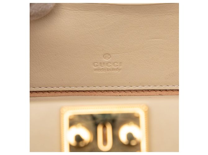 Borsa a tracolla Gucci in pelle marrone con G intrecciate - vista 6