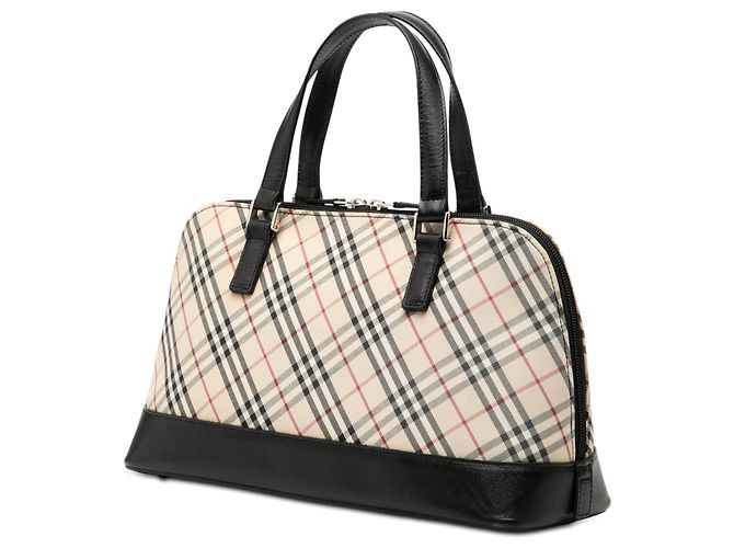 Borsa a mano Burberry Nova Check in tela beige - vista 2