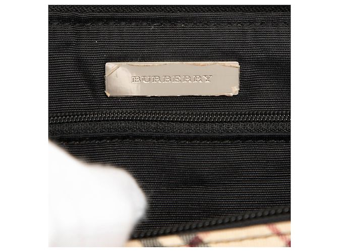 Borsa a mano Burberry Nova Check in tela beige - vista 5