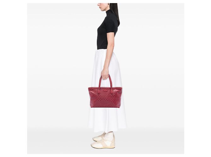Tote Gucci Medium GG Imprime Rosso - vista 7