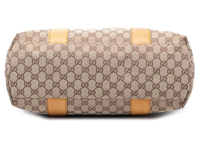 Borsa Tote Gucci GG Canvas Bamboo Libeccio Beige - vista 3