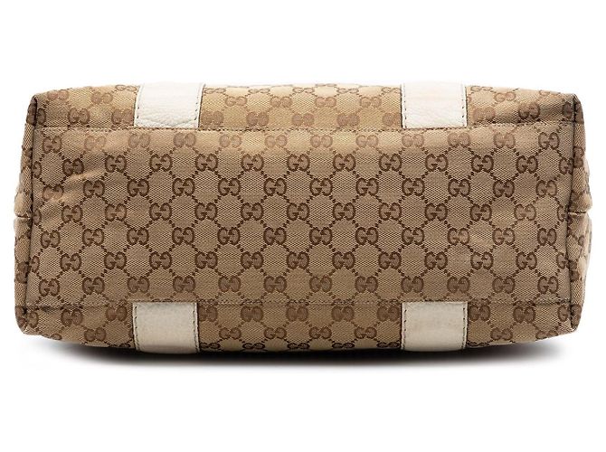 Tote Gucci Medium GG Canvas Bamboo Libeccio beige - vista 3