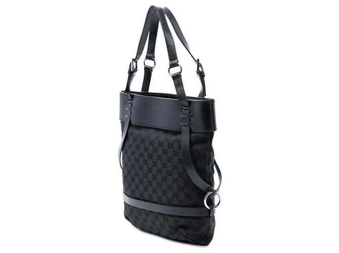 Borsa tote Gucci GG Canvas nera Nero - vista 2