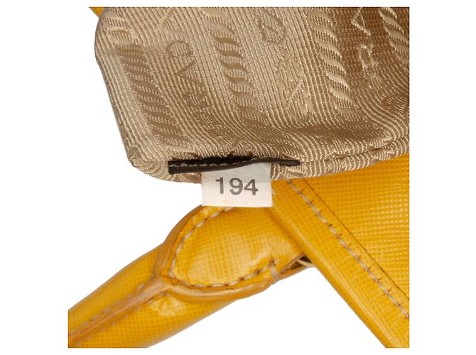 Borsa satchel Prada in tela Canapa con logo e rifiniture in pelle Saffiano marrone - vista 6