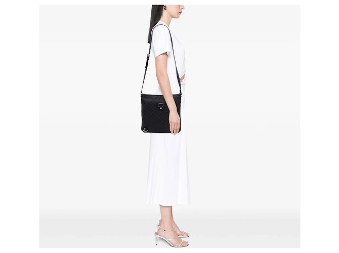 Borsa a tracolla Gucci GG Canvas Abbey D Ring nera Nero - vista 7