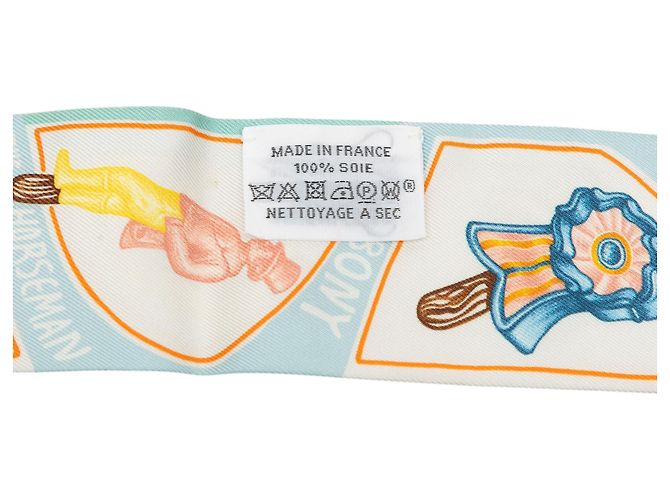 Twilly in seta Hermès Funny Ice Cream Blu - vista 3