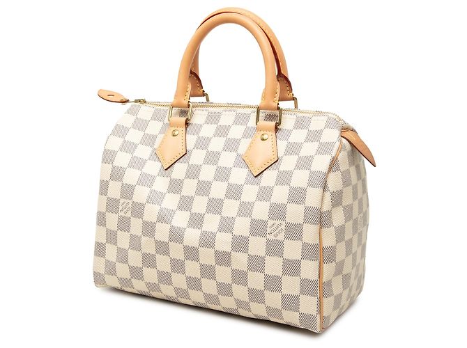 Borsa Boston Louis Vuitton Damier Azur Speedy 25 Bianca Bianco - vista 2