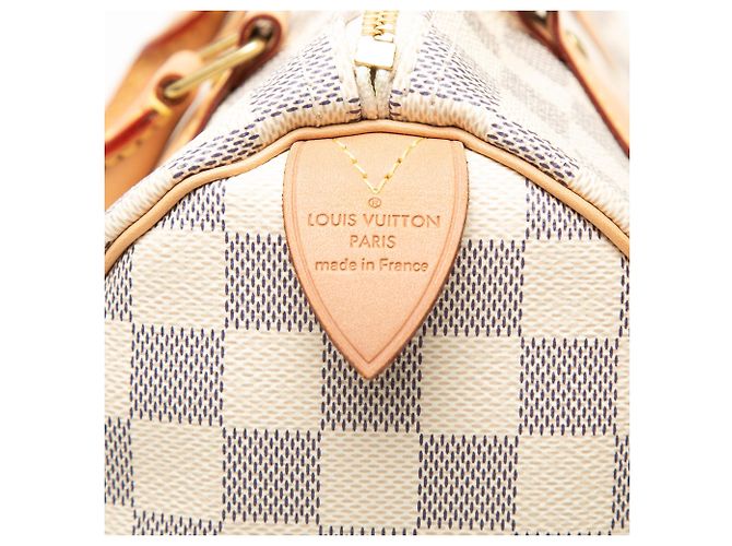 Borsa Boston Louis Vuitton Damier Azur Speedy 25 Bianca Bianco - vista 5