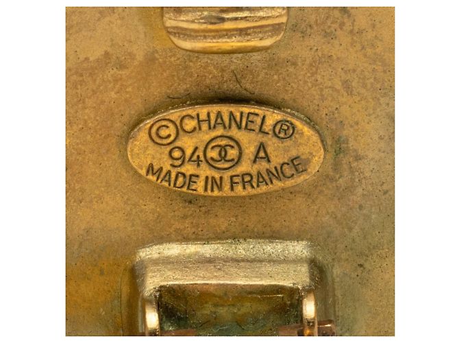 Orecchini a clip rotondi Chanel CC neri placcati oro e smalto Nero - vista 3