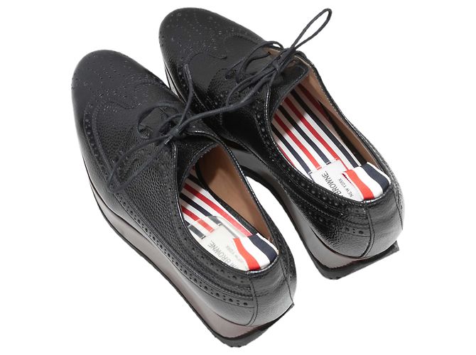 Black Thom Browne Platform Brogues Size 40 - view 3