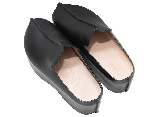JW Anderson Leder-Plateau-Clogs Schwarz Größe 40 - Ansicht 3