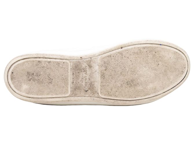 Saint Laurent Leder Low-Top Sneaker White & Multicolor Größe 37 Weiß - Ansicht 5