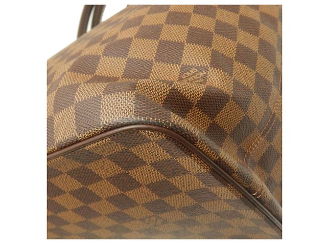 Borsa Tote Louis Vuitton Damier Ebene Saleya MM Marrone - vista 15