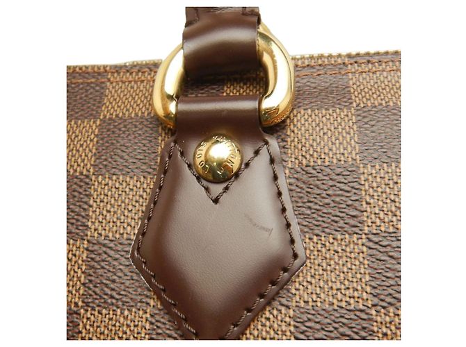 Borsa Tote Louis Vuitton Damier Ebene Saleya MM Marrone - vista 16